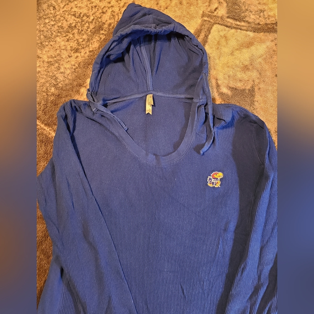 KU hooded shirt